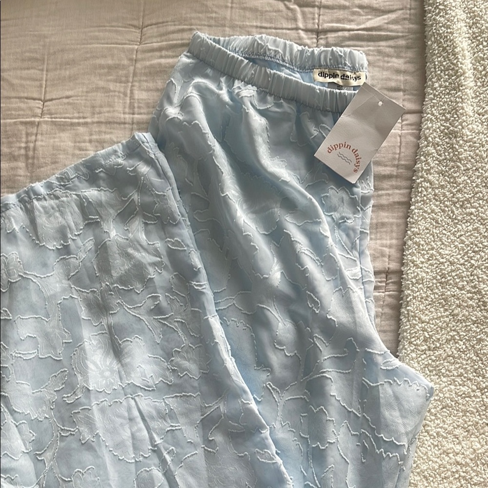Dippin' Daisy's Sky Blue Embroidered Pants